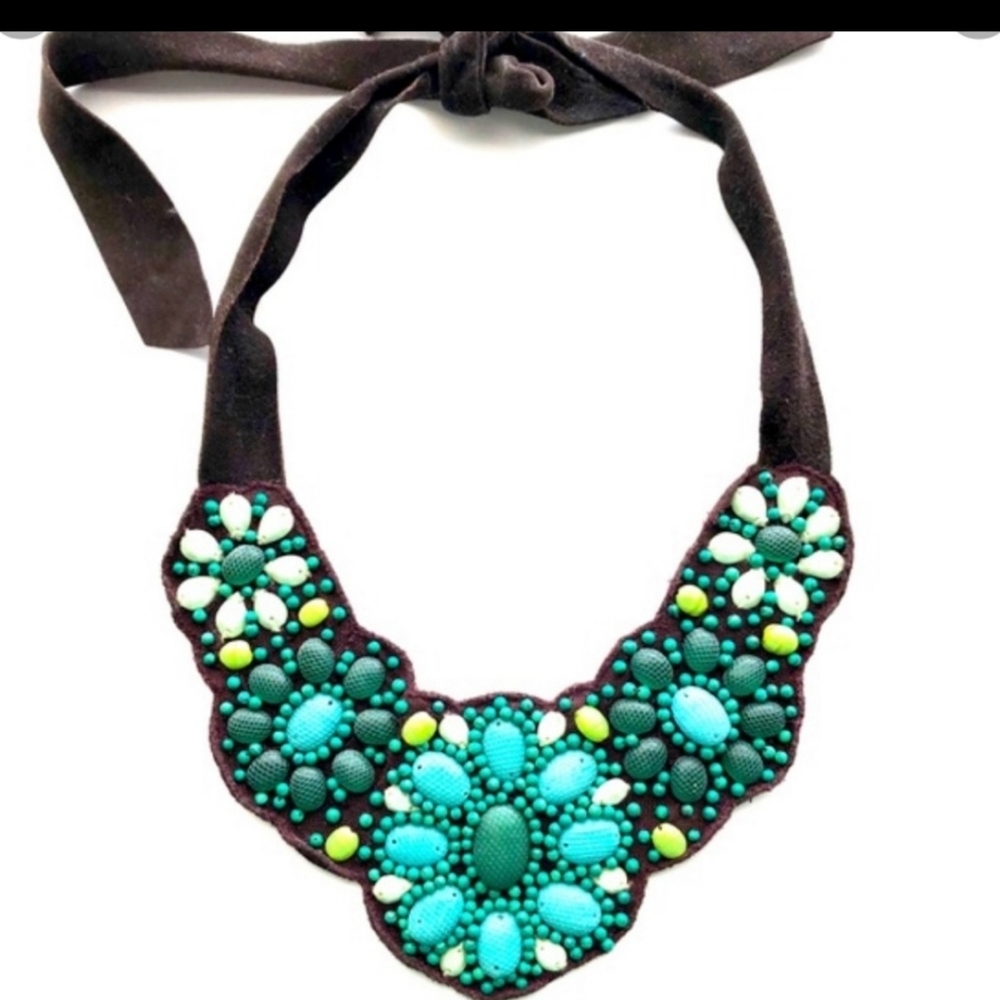 NEW Stella and dot turquoise statement piece adjustable necklace - Picture 1 of 3